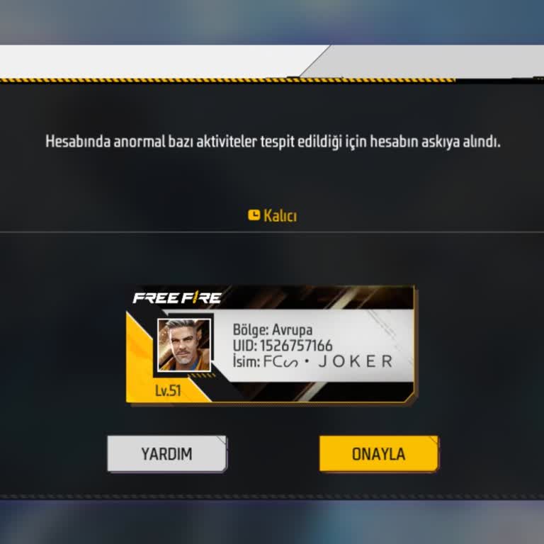 Free Fire Hesabım Üç Yıldır Giriş Yapamıyor Ve Haksız Kalıcı Ban Aldı