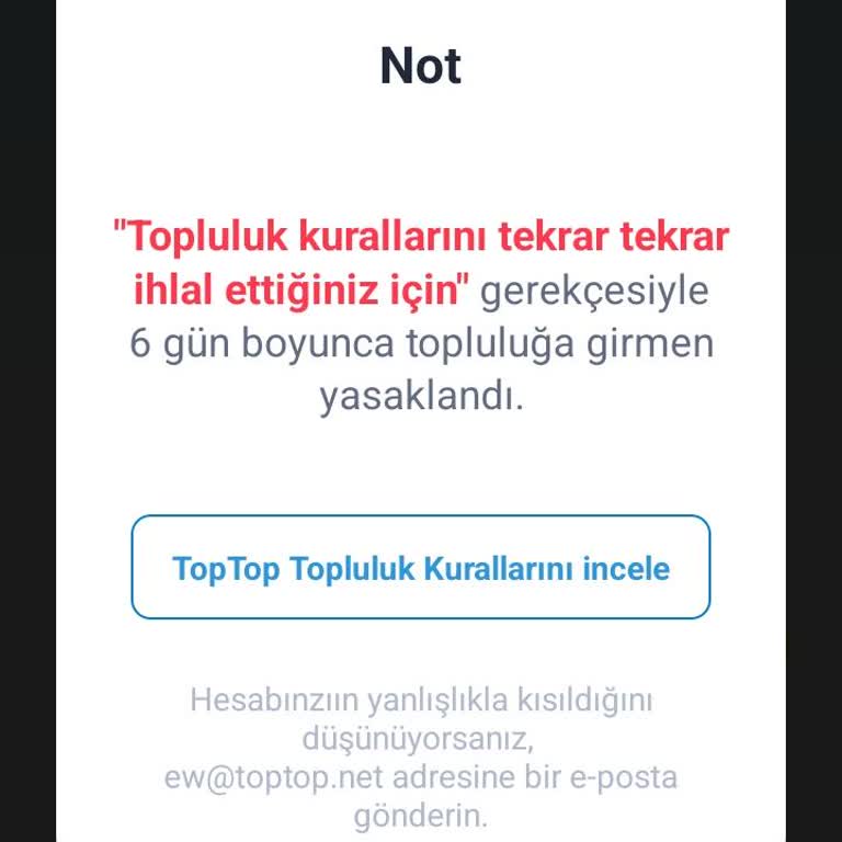 Şeker Oyununda Haksız Ban Ve 7 Günlük Giriş Yasağı