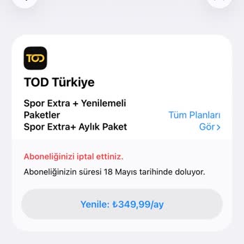 Apple Store Üzerinden Ödenen Tod TV Aboneliği Aktif Değil Ve Destek Bulamıyor