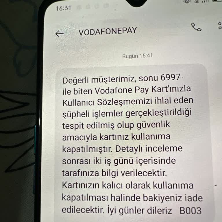 Şüpheli İşlem Nedeniyle Sanal Kart Kapandı, 14.000 TL'ye Erişemiyorum