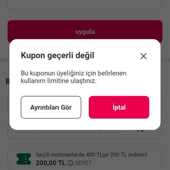 İptal Edilen Siparişte Kupon Kaybı Ve Destek Sorunu