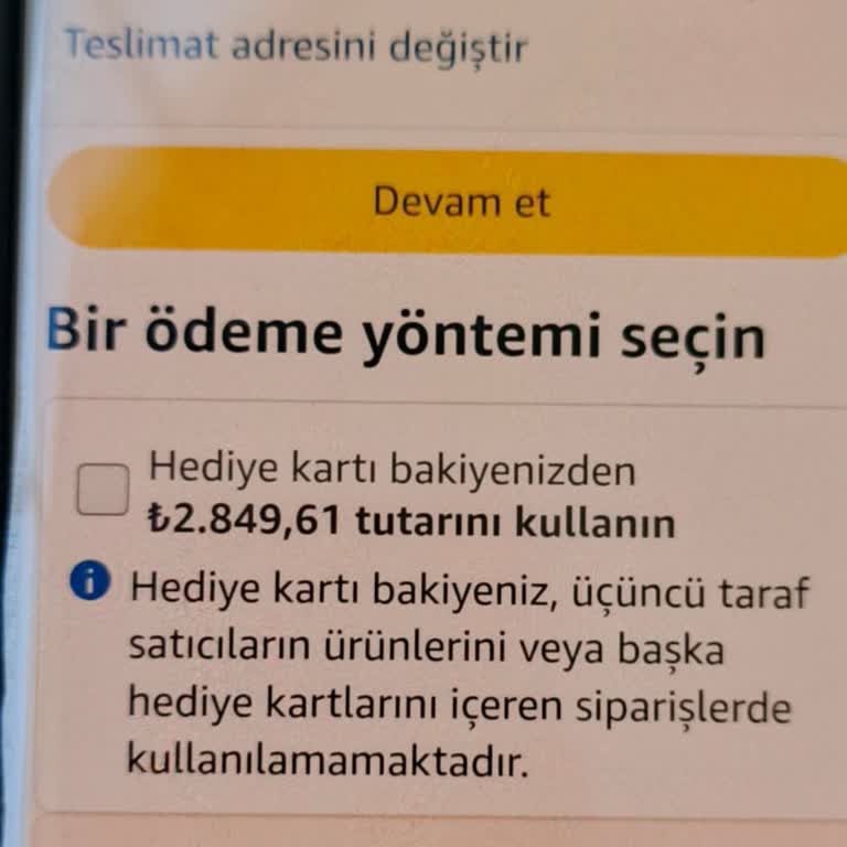 İade Hediye Kartı Kullanımının Sınırlı Olduğu Bilgisi Gizlenmiş