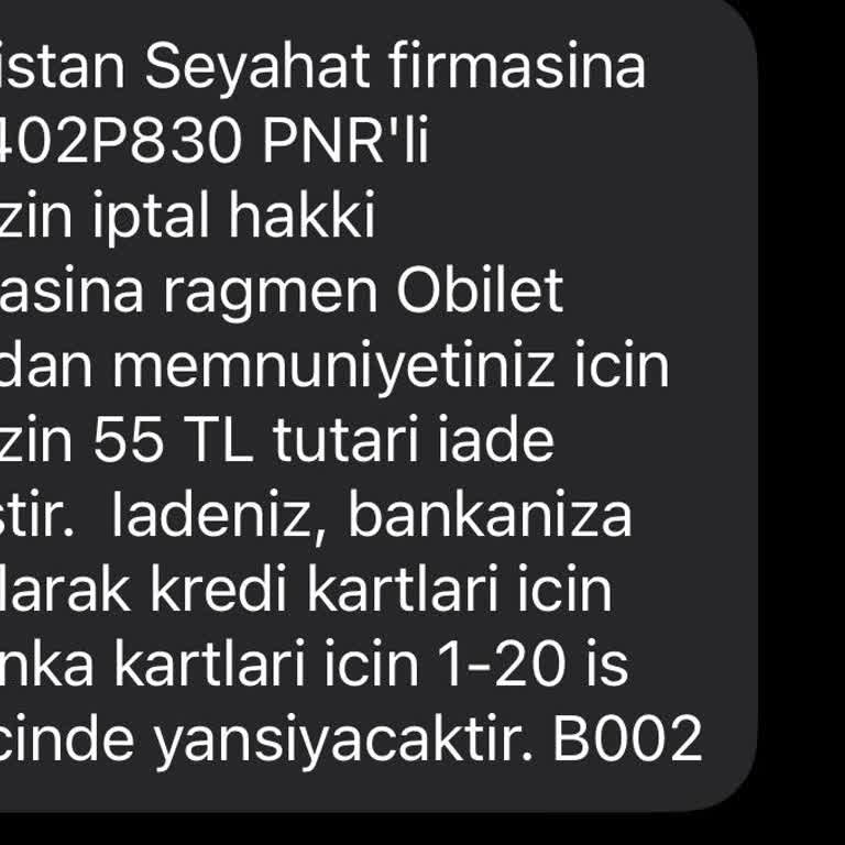 Obilet’te Erken İptal İçin Orantısız Kesinti
