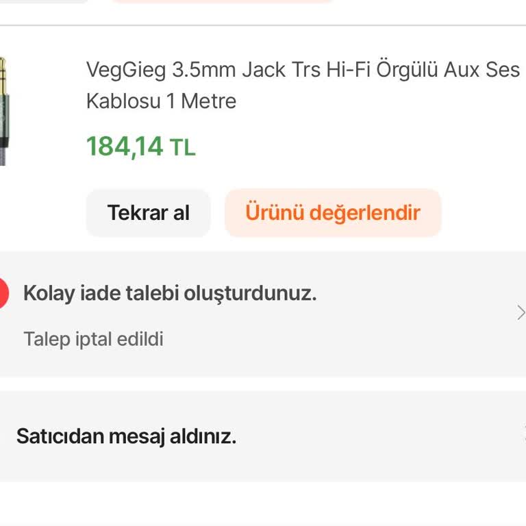 Uygun Olmayan Kablo Jakı, Hepsiburada Müşteri Hizmetine Ulaşılamıyor Ve İade Talebi