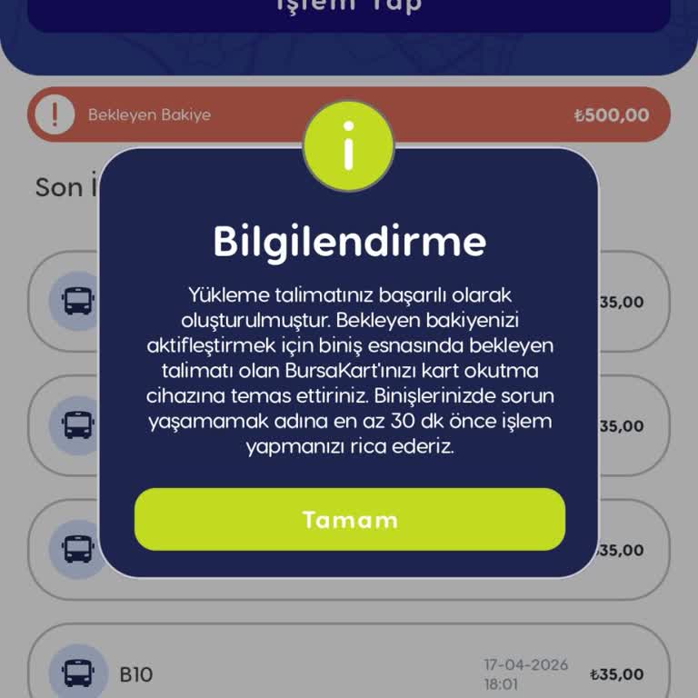 Yapı Kredi Mobil Bankacılık Üzerinden 500 TL Transferi Kartta Görünmüyor, İade Talebi