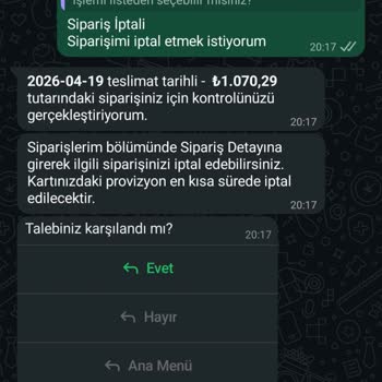 A101 Kapıda Sipariş İptali Seçeneği Eksik Ve Gecikme Şikayeti