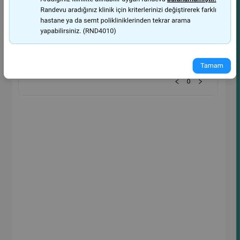 MHRS Uygulamasında Hassa Hatay Devlet Hastanesi Göz Polikliniği İçin Randevu Bulunamıyor