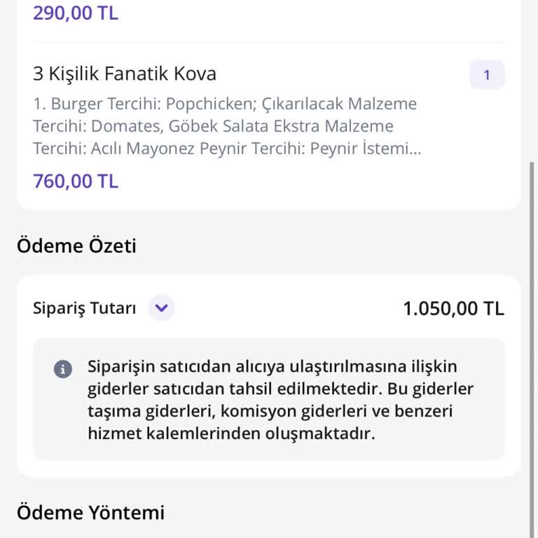 GetirYemek’ten Popeyes Siparişi Yanlış Ve Eksik, Tam İade Talebi