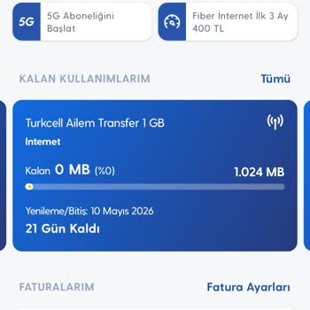 Turkcell Satın Aldığım İnternet Paketi 7 Dakikada Bitti, Çözüm Bekleniyor