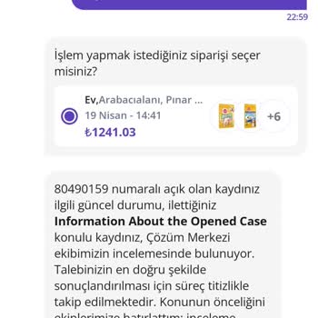 Teslim Edildi Görünen Sipariş Gelmedi Ve İade Talep Ediyorum