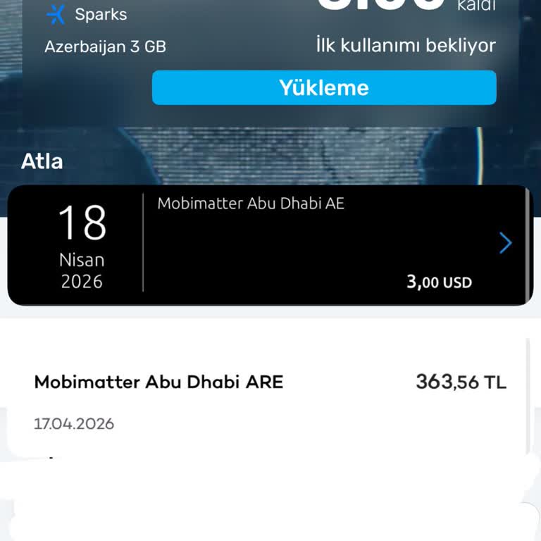 Bakü'de Kullanamadığım E‑SIM Paketi İçin Tam İade Talebi