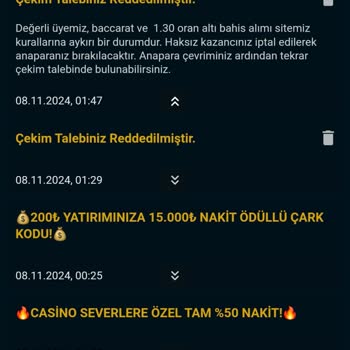 Nesinecasino Kazancım 90.000 TL Haksız Şekilde Silindi Ve Çekim Talebim Reddedildi