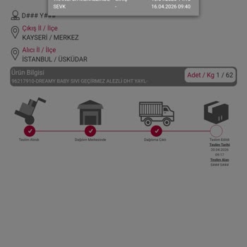 Horoz Lojistik'ten Bebek Yatağı Siparişi Teslim Edilmedi, Sistem Yanlış Bilgi Veriyor