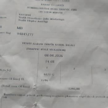Kayseri Trafik Denetleme Şube Müdürlüğü Şikayeti