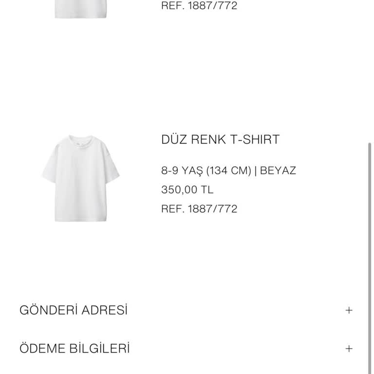 Zara'dan Teslim Edilmeyen Çocuk Tişörtleri İçin İade Talebi