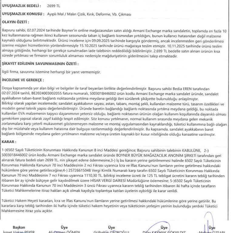 Boyner'de Para İadesi Reddi, Hediye Çeki Teklifi Ve Çözülmeyen Şikayet