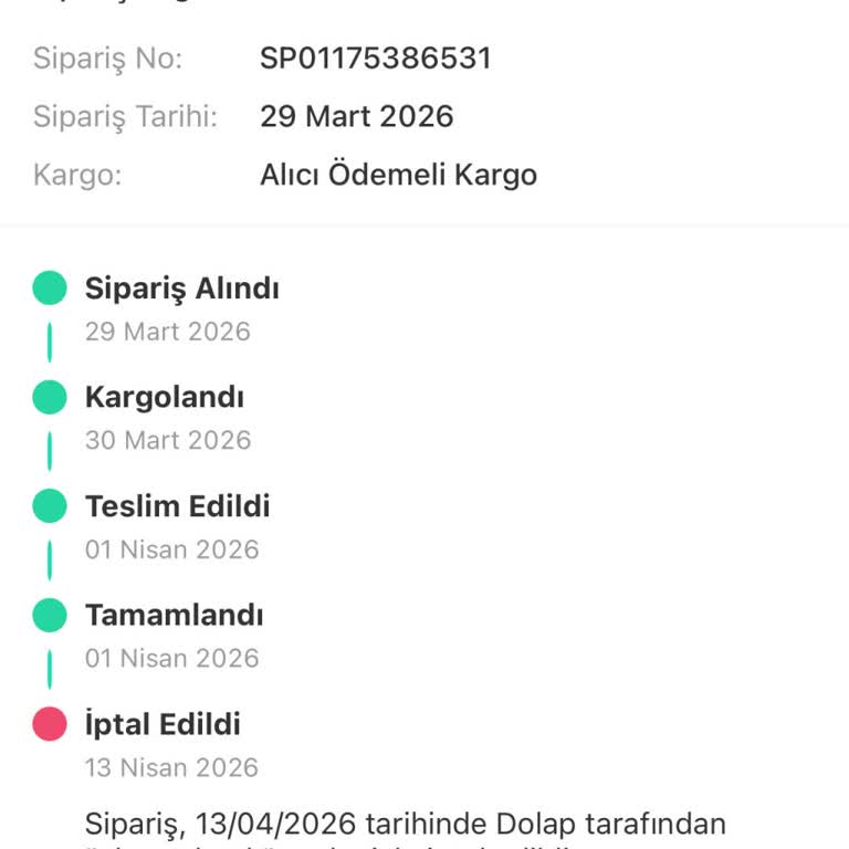 Teslim Edilmeyen Sipariş ve Geciken İade Şikayeti