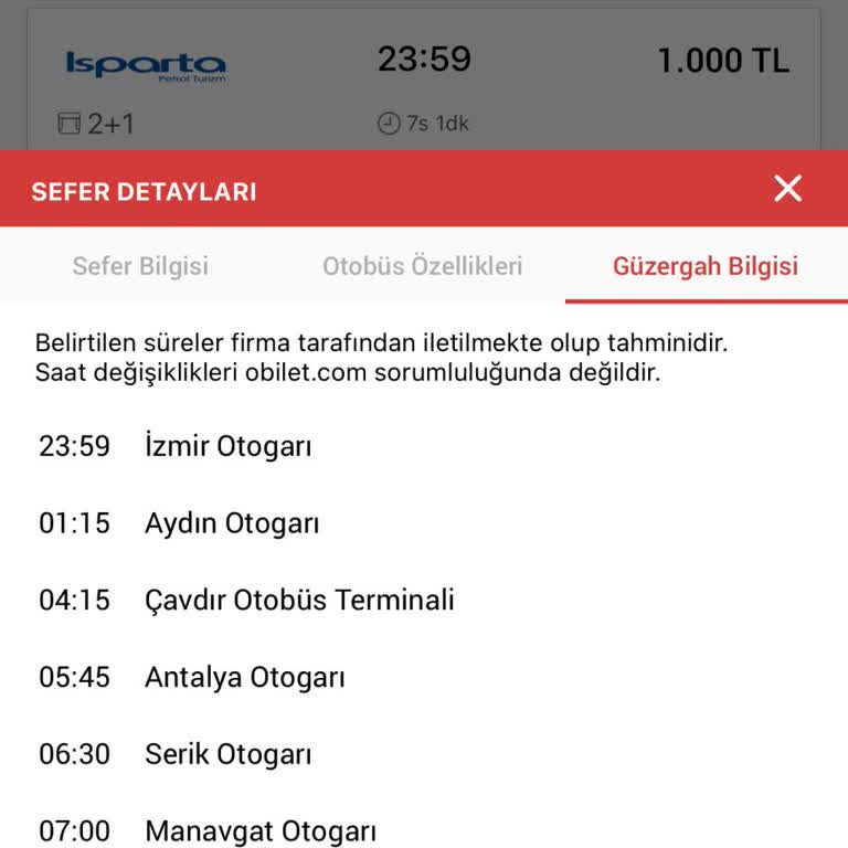 Öz Isparta Turizm İzmir Manavgat Seferinde 2,5 Saat Gecikme, Yanlış Rota Ve Kötü Personel Tutumu