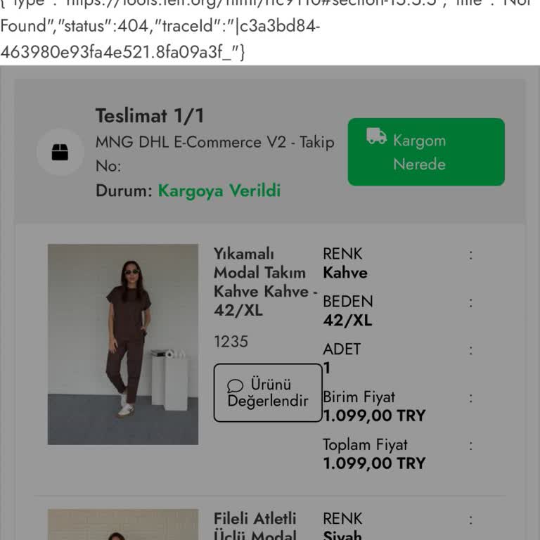 Takip Numarasız Kargo ve Anında Ücret İadesi Talebi