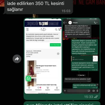 İptal Talebim Görmezden Gelindi, Kargo Kesintisi Üzerine 350₺ Ödeme Zorunluluğu