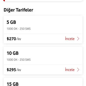 Vodafone'da Aynı Kişinin İki Hattına Farklı 20 GB Teklif Ücretleri