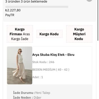 Ozsaricam'dan Uzun Süreli Sipariş Gecikmesi Ve İade Sorunu