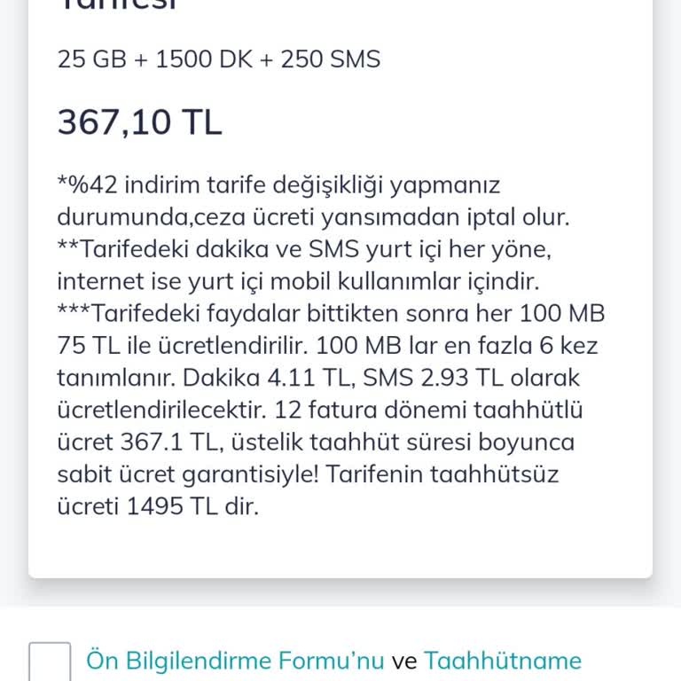 Aynı Tarife İçin İki Farklı Fiyat Adil Olmayan Uygulama