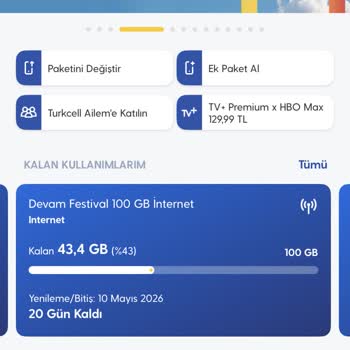 Hediye İnternet Paketi Aktif Değil, Kendi Paketteki GB'ler Hızla Azalıyor