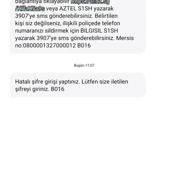Allianz Sigorta'dan Alınmayan Poliçe İle İlgili SMS Ve Veri Güvenliği Şikayeti