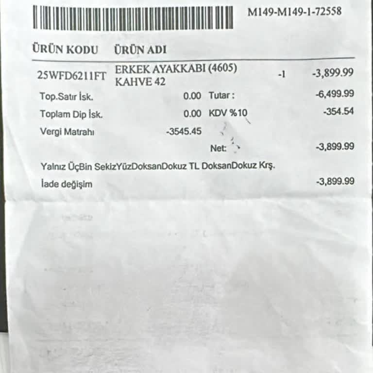 Yanlış Numara Ayakkabılar Ve 14 Gün Sonrası İade Reddi