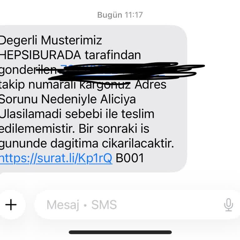 Cemaliye Şubesinde Kuryenin Adrese Gelmemesi Ve Yanıltıcı Teslimat Bildirimi