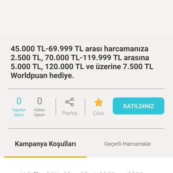 Worldcard Kampanya Puanı Eksik: Çözüm Bekliyorum