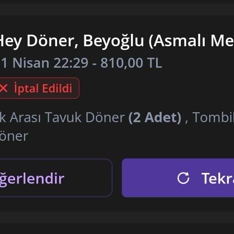 Kredi Kartıma İptal Edilen Sipariş Ücreti İade Edilmedi
