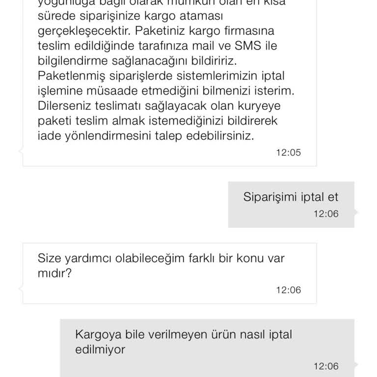 Lefties Siparişim Kargoya Verilmedi Ve İptal Edilemiyor, Geri Ödeme Talebi