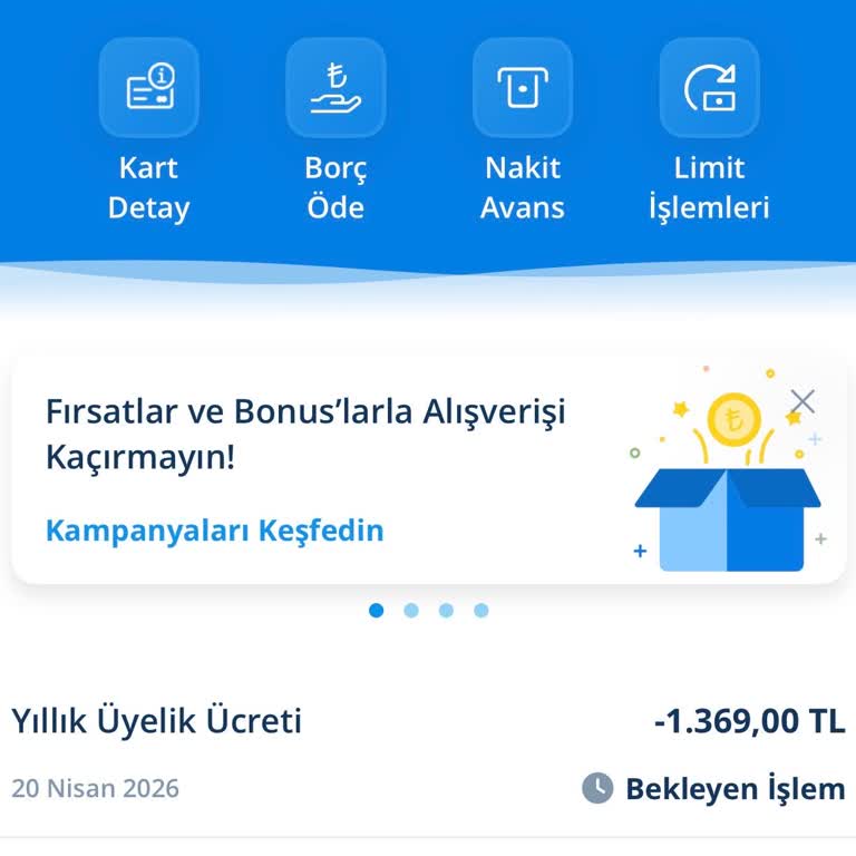 Denizbank Bonus Platinum Kartı 1369 TL Yıllık Ücretinin İadesi Talebi