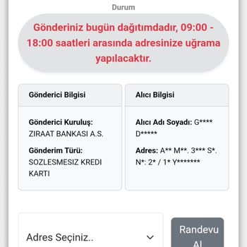 Kuryenet'in Yanıltıcı Teslimat Bildirimleri Nedeniyle Ziraat Bankası Kartımda Yaşadığım Mağduriyet