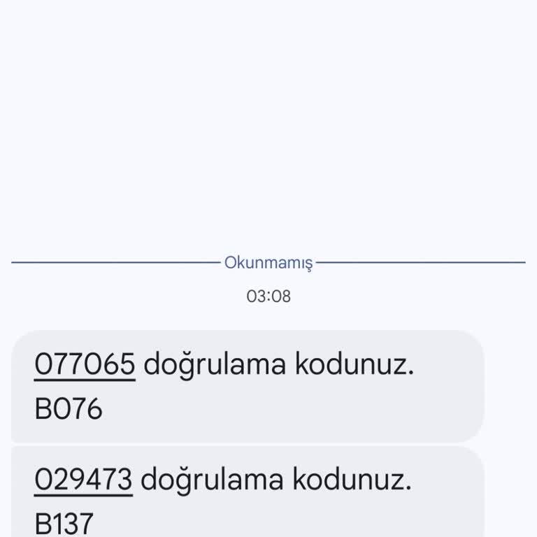 Hattıma Yetkisiz Doğrulama Kodları Geldi Güvenlik İncelemesi Talebi