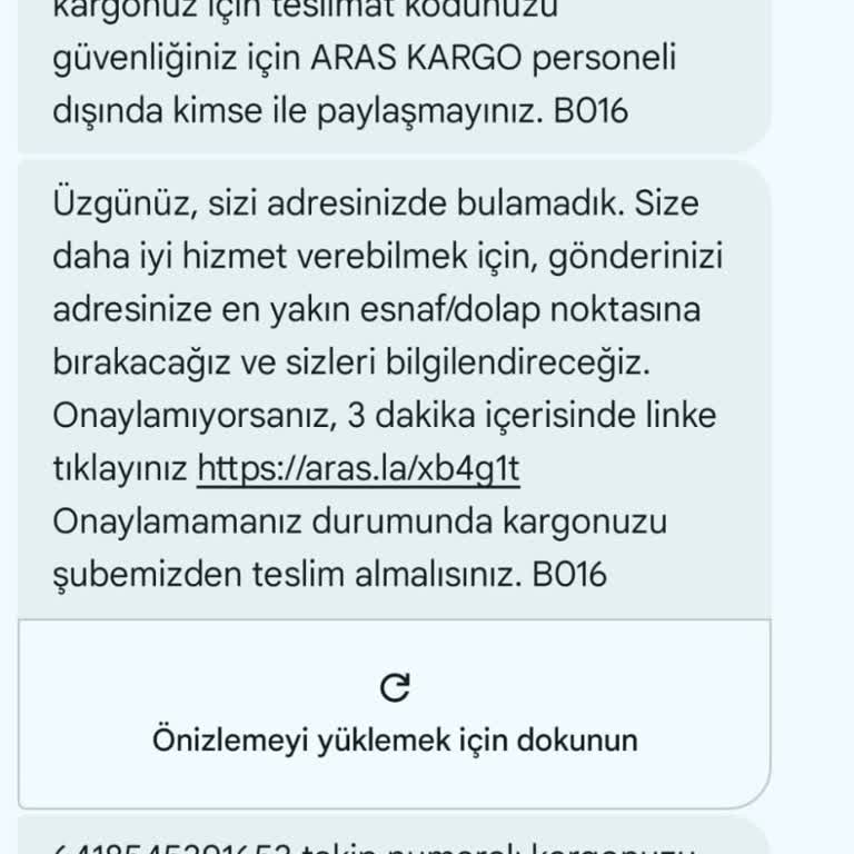 Aras Kargo Şubesinin Teslimat Sorunu Ve Saygısız Personel Tutumu