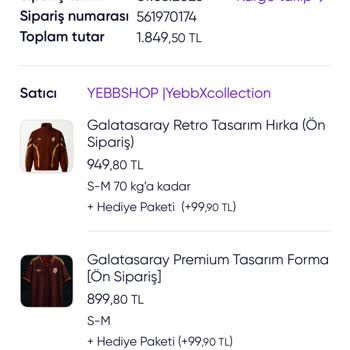 Yebbshop'tan Galatasaray Hırkasının Teslim Edilmemesi Ve Geri Ödeme Talebi