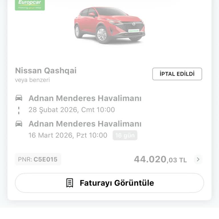 Araç Kiralama Rezervasyonu Gösterilmedi, 90.000 TL Peşin Ödeme İadesi Sağlanmadı