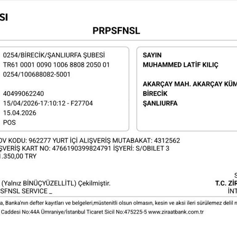 İptal Edilen Biletin 1.207 TL İadesi Hâlâ Beklemede