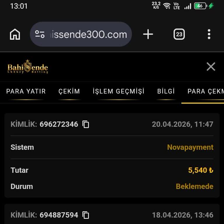 Bahissende Para Çekim Talebim Sonuçlandırılmadı!