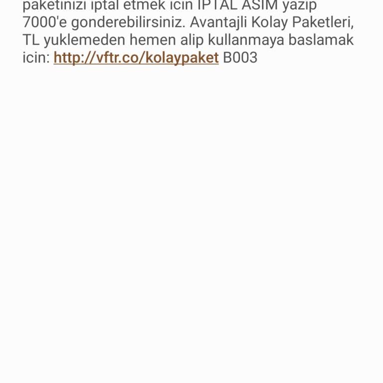 Vodafone 5G Fırsat Paketi Aktif Değil Ve Yetkisiz 100 TL Kesinti