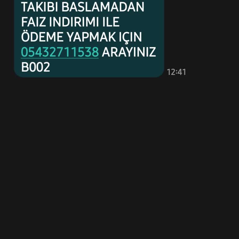 Genel Ve Belirsiz Borç SMS’ine Karşı İnceleme Ve Engelleme Talebi
