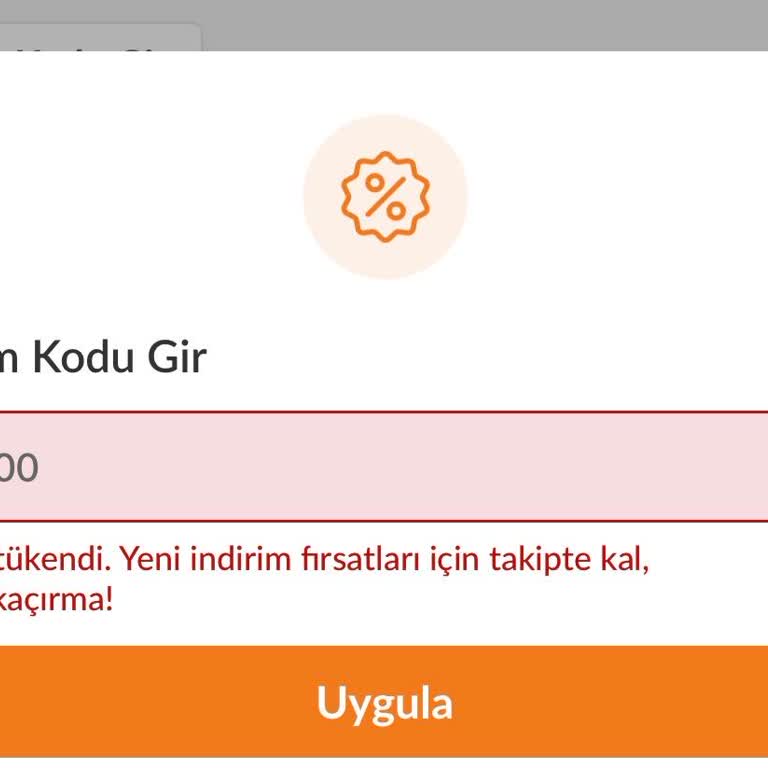 Kampanya Kuponunun Aniden Tükenmesi Ve Bilgilendirme Eksikliği