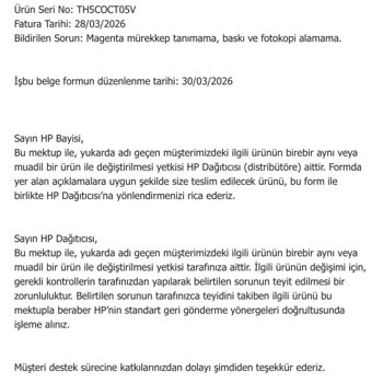 Media Markt’ta Ayıplı HP Yazıcı İçin Bire Bire Değişim Talebi Ve Uzun Servis Beklemesi