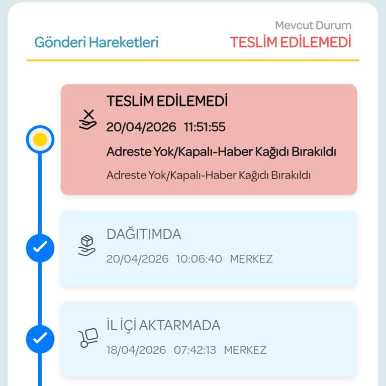PTT Kargo Teslimat Sorunu Ve Yanlış Şube Yönlendirmesi