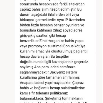 Hesabımdan 32.940 TL'nin Bildirimsiz Silinmesi Ve Haksız Çapraz Bahis İddiası