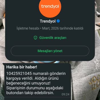 Trendyol un kendi markası değil onu taklit eden bir hesap olduğunu düşünüyorum Şikayeti