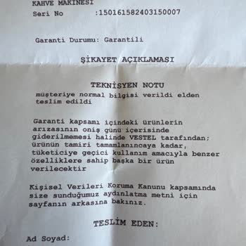 Vestel Filtre Kahve Makinesinde Sürekli Ilık Kahve Sorunu Ve Servis İlgisizliği